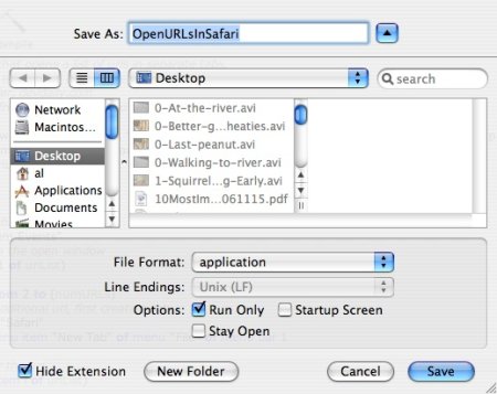 How to save an AppleScript program as an application.
