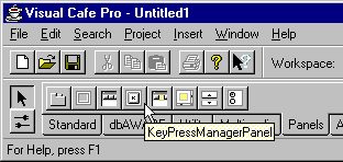 Youll find the KeyPressManagerPanel component in the Panels component panel.
