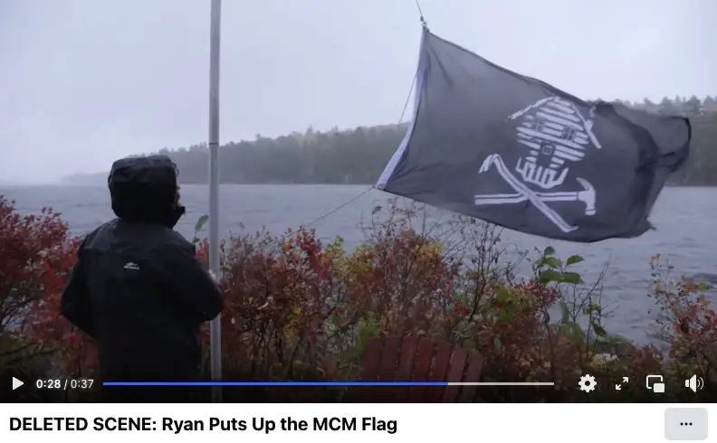Maine Cabin Masters Black Pirate Flag (skull and crossbones)