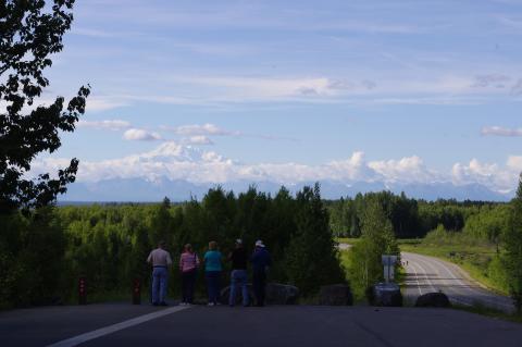 The view of Denali from the hill in Talkeetna, Alaska