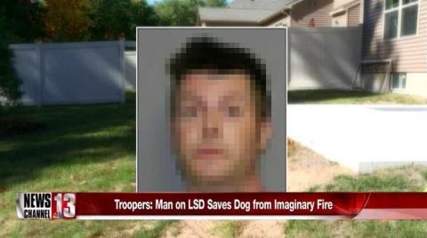 Man on LSD saves dog from imaginary fire