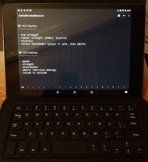 A Google Nexus 9 tablet as a laptop