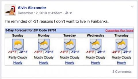 -31 reasons not to live in Fairbanks, Alaska in the winter