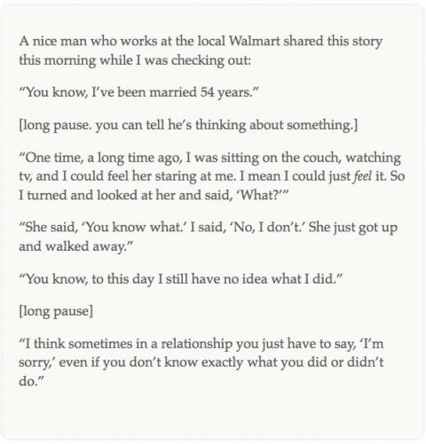 A story from Ben at the Walmart in Broomfield, Colorado