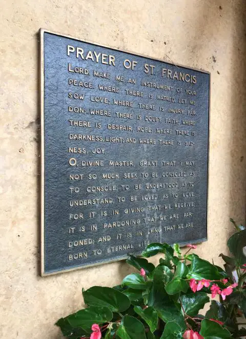Prayer of Saint Francis, Santa Fe, New Mexico