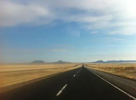The road from Colorado to Santa Fe, New Mexico