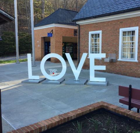 Love (a Virginia rest area sign)