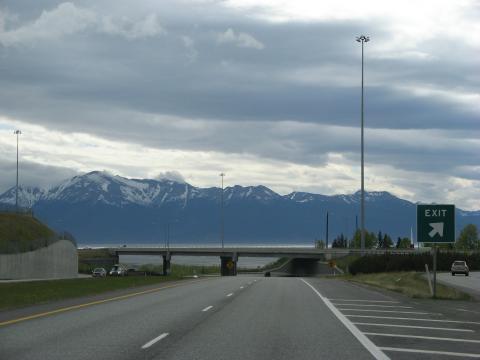 The road south out of Anchorage, Alaska
