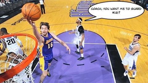 Funny basketball photo (Lakers)