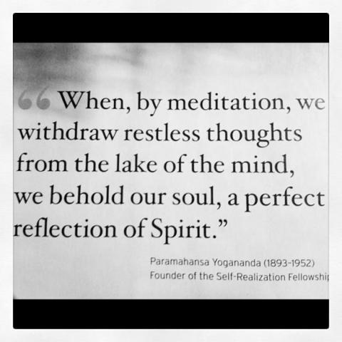 When, by meditation, we withdraw the restless thoughts ...