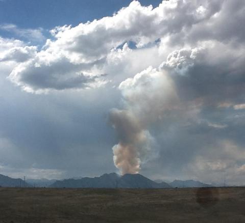 Fires in the mountains near Boulder, Colorado