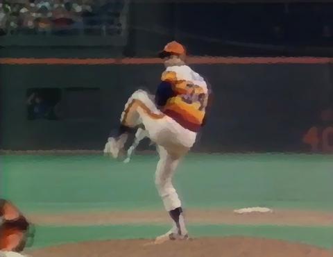Nolan Ryan’s windup, from his fifth no-hitter