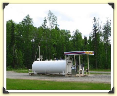 The gas station in Talkeetna, Alaska