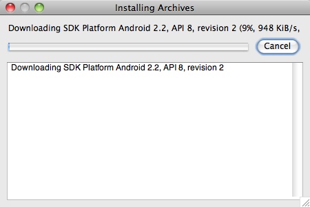 Android SDK update - 1