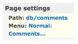 Drupal Views - The Page Settings panel
