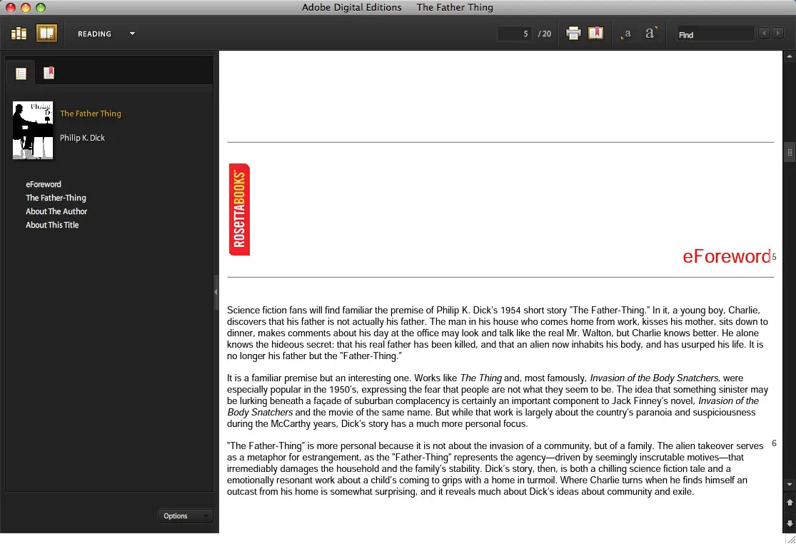 Mac eReader review - Adobe Digital Editions
