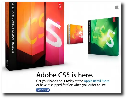 Apple promotes Adobe Creative Suite (CS5)