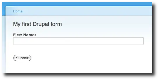 A simple Drupal form example - My first Drupal form