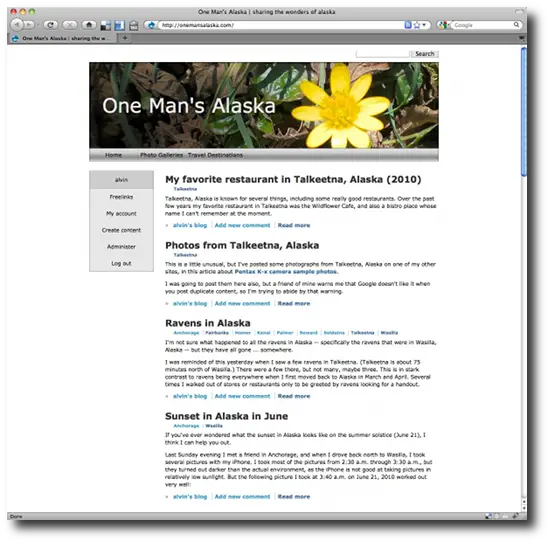 Clean Drupal themes - Forest Floor