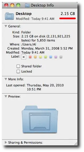 Mac folder size - Step 3, Folder Size