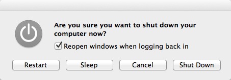 Mac OS X Lion - Reopen windows dialog
