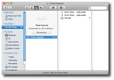Apple Time Capsule as a Mac network drive/share