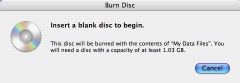 incompatible file burn for mac