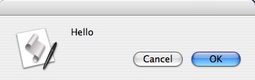 AppleScript dialog with note icon