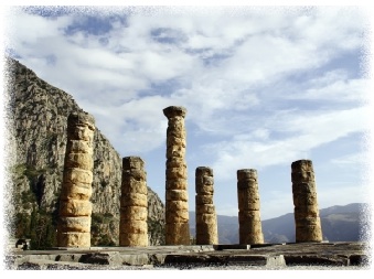 Ancient ruins in Delphi