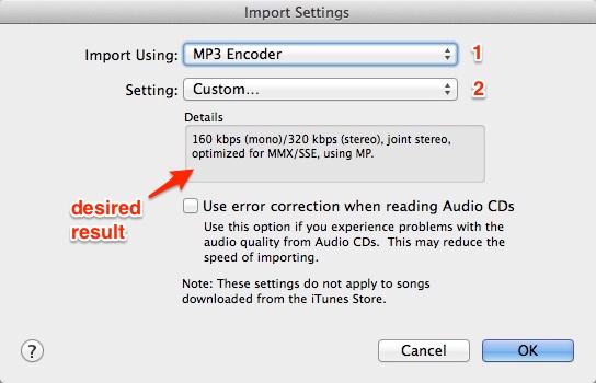 change default in mac for mp3