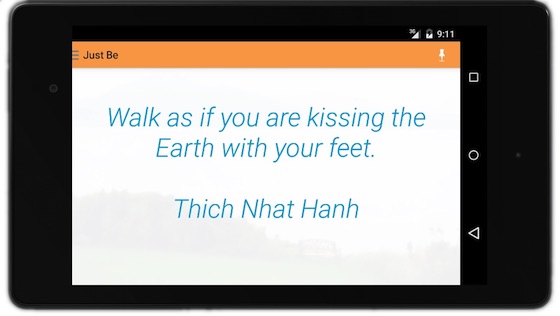 Just Be, an Android mindfulness app