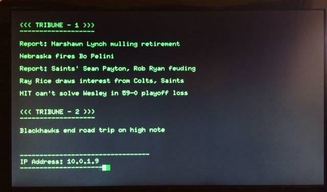 My Raspberry Pi news ticker display