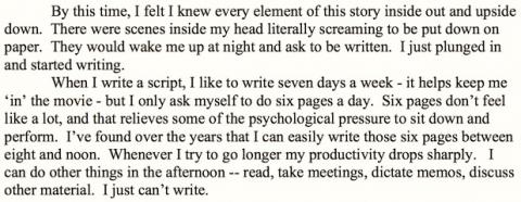 Michael Piller - Fade In - Write six pages a day