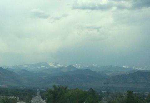 Snow in the Rocky Mountains, July 2, 2016