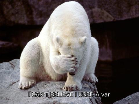 Polar bear - I can't believe I used a var