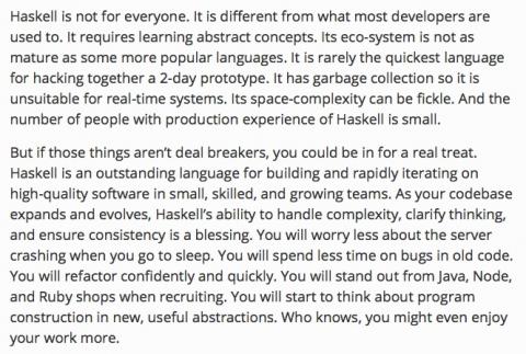 Should you use Haskell?