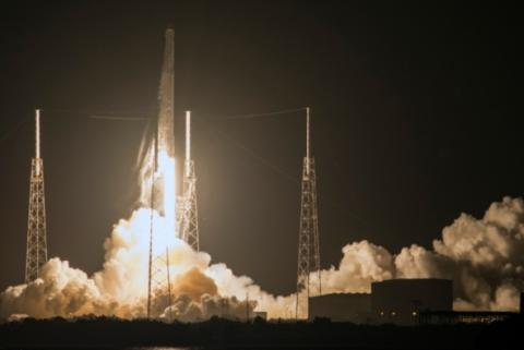 SpaceX lands fifth rocket booster