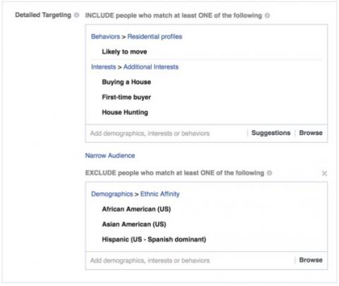 Facebook Lets Advertisers Exclude Users by Race