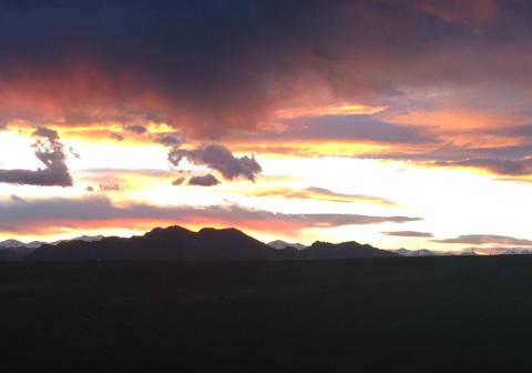 A Rocky Mountain sunset, near Boulder, Colorado