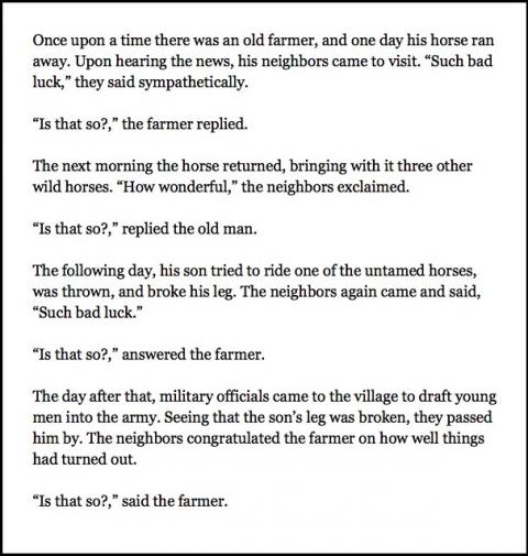 The Taoist story of the old farmer