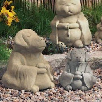 Zen dog garden sculptures