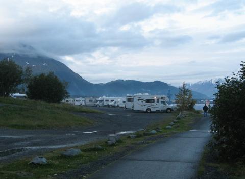 The RV campground in Seward, Alaska