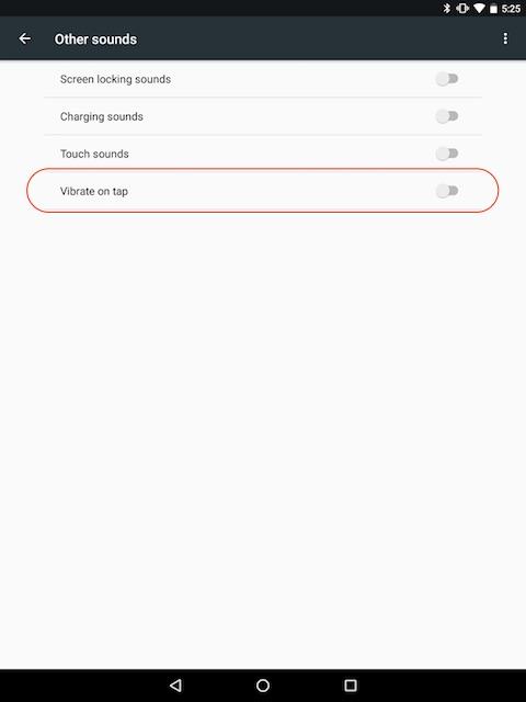 How to turn off the Android haptic feedback vibration setting