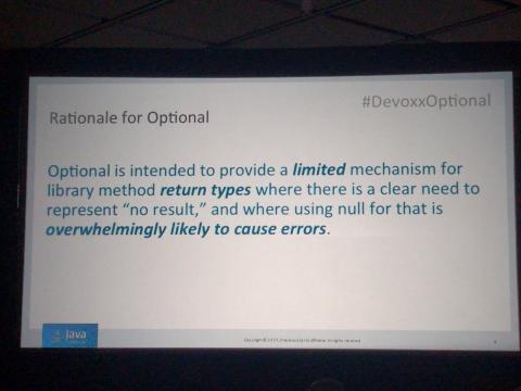 The rationale for Optional (in Java)