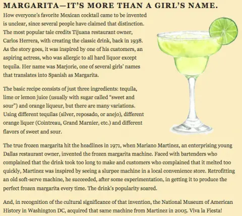 The history of the margarita