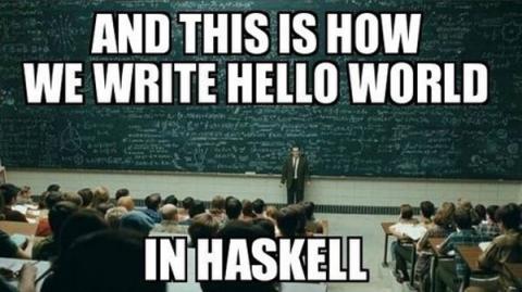 How to write 'Hello, world' in Haskell