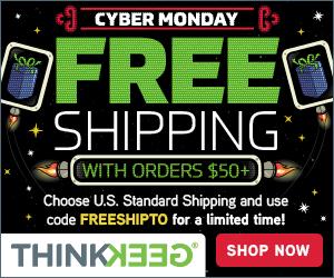 ThinkGeek Cyber Monday free shipping