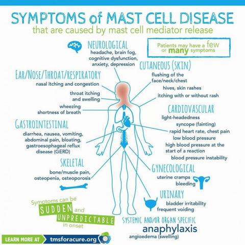 Symptoms of mast cell disease (image)