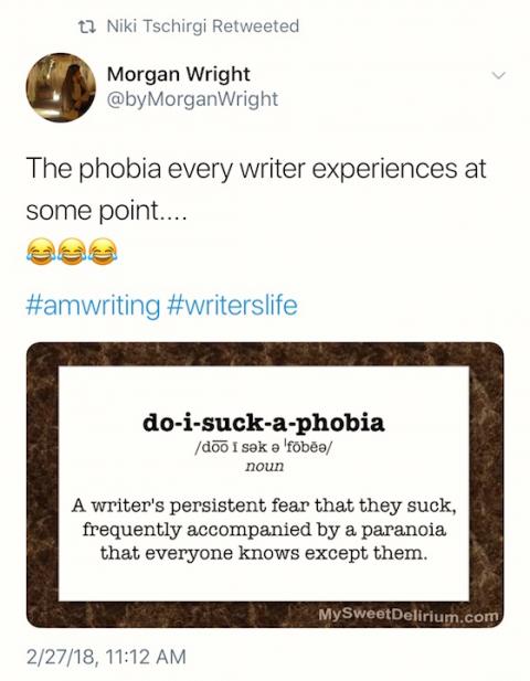 The phobia every writer experiences