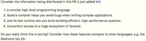 A good elevator pitch description of Scala
